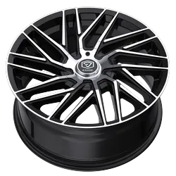 EDGE STREET 355MB 17X7.5 GLOSS BLACK MACHINED FACE